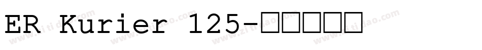 ER Kurier 125字体转换